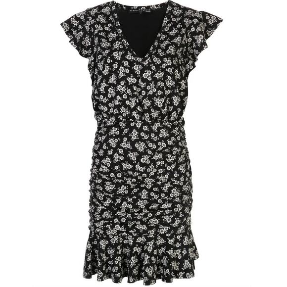 Veronica Beard Black and White Floral Mini Dress - Picture 2 of 13